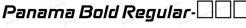 Panama Bold Regular字体转换